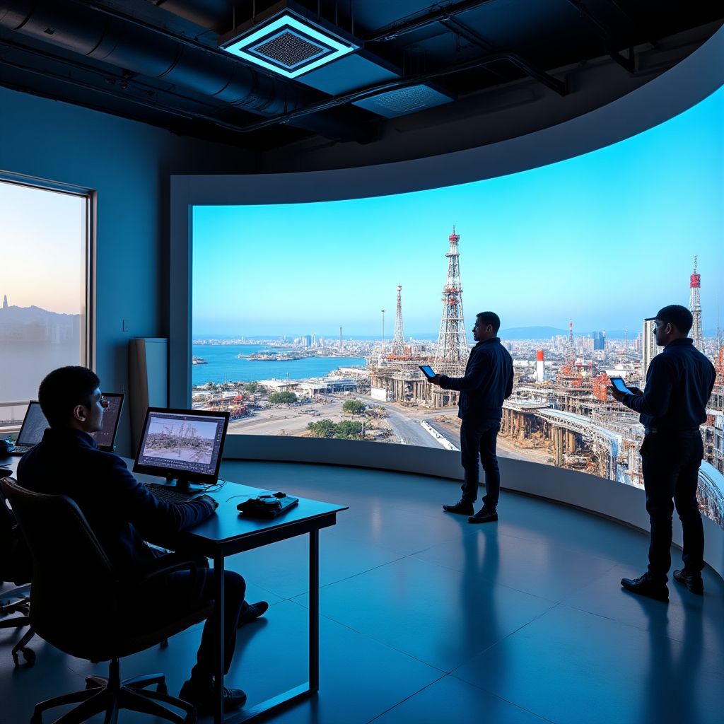 Sala de capacitación con tecnología VR
